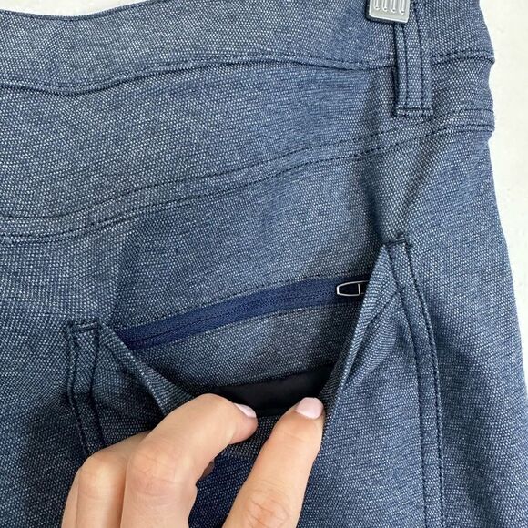 Lululemon ABC Pant Skinny *Tech Canvas 34" Heathered Deep Navy Size 31 - Picture 9 of 11